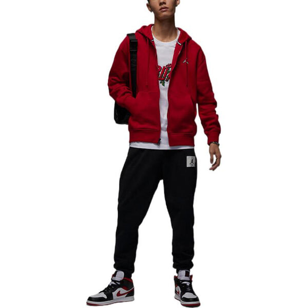 Толстовка Air Jordan Hooded Zipped Jacket 'Red', красный — фото 2
