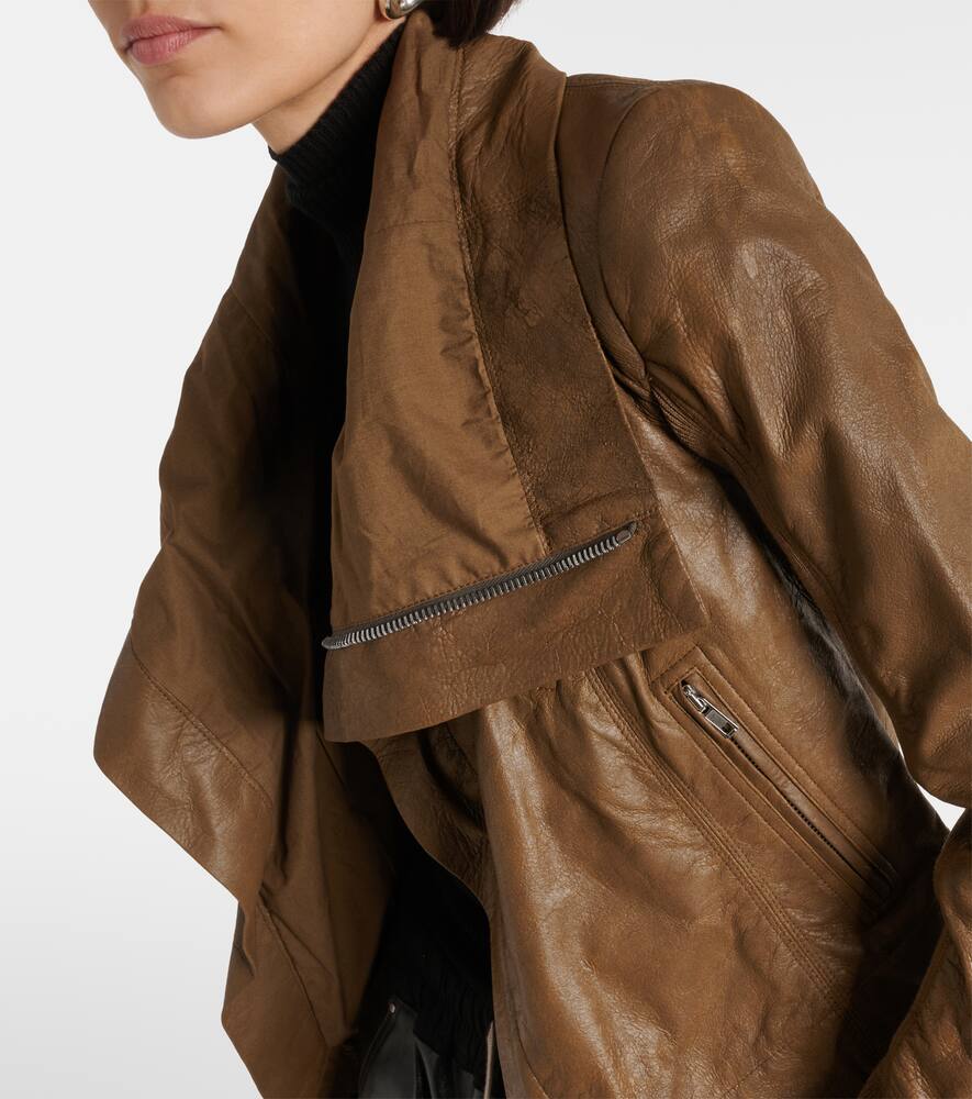 Асимметричная кожаная куртка байкера Rick Owens, Bean — фото 4