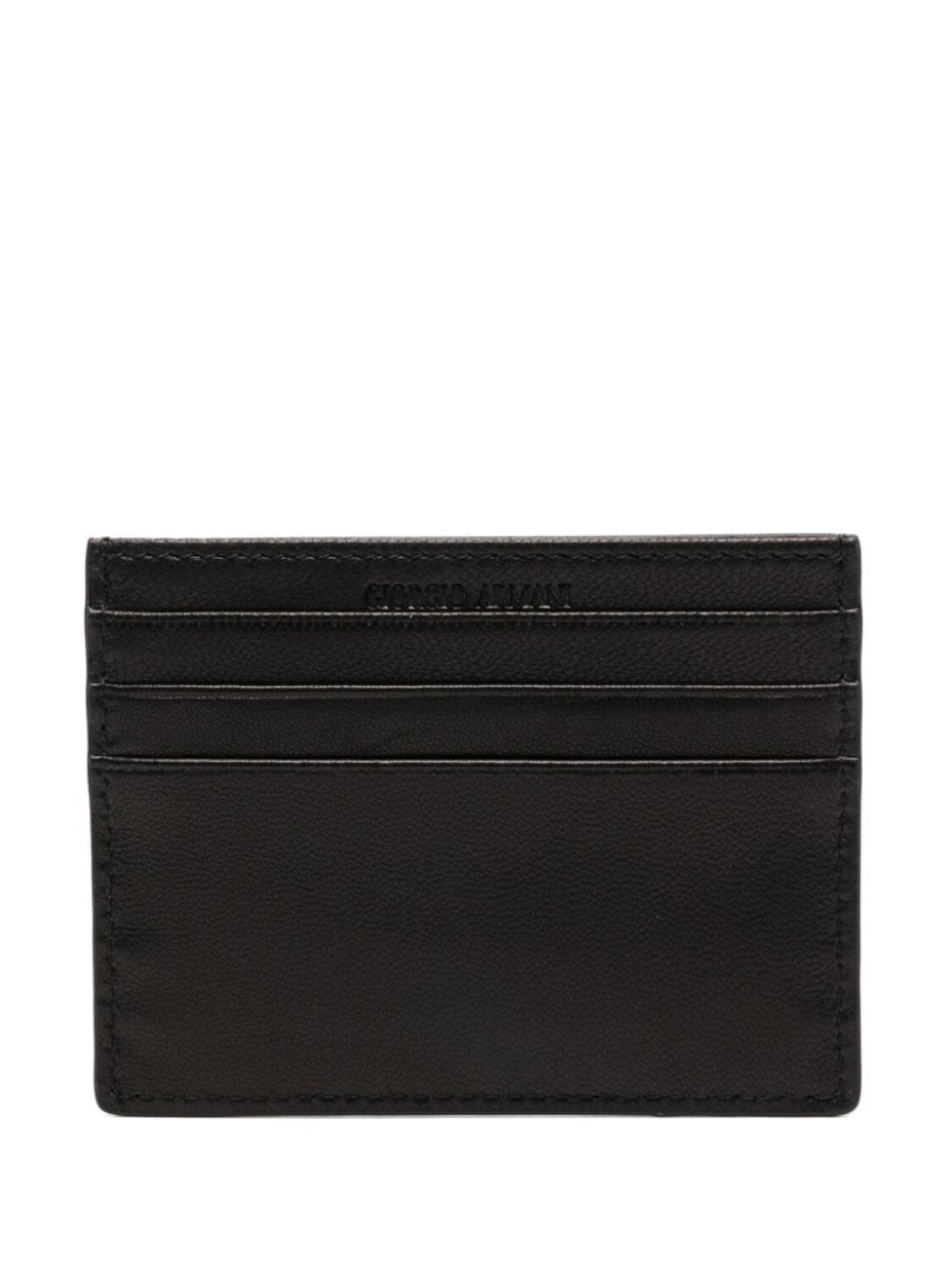 

Giorgio Armani кожаный держатель карт, черный