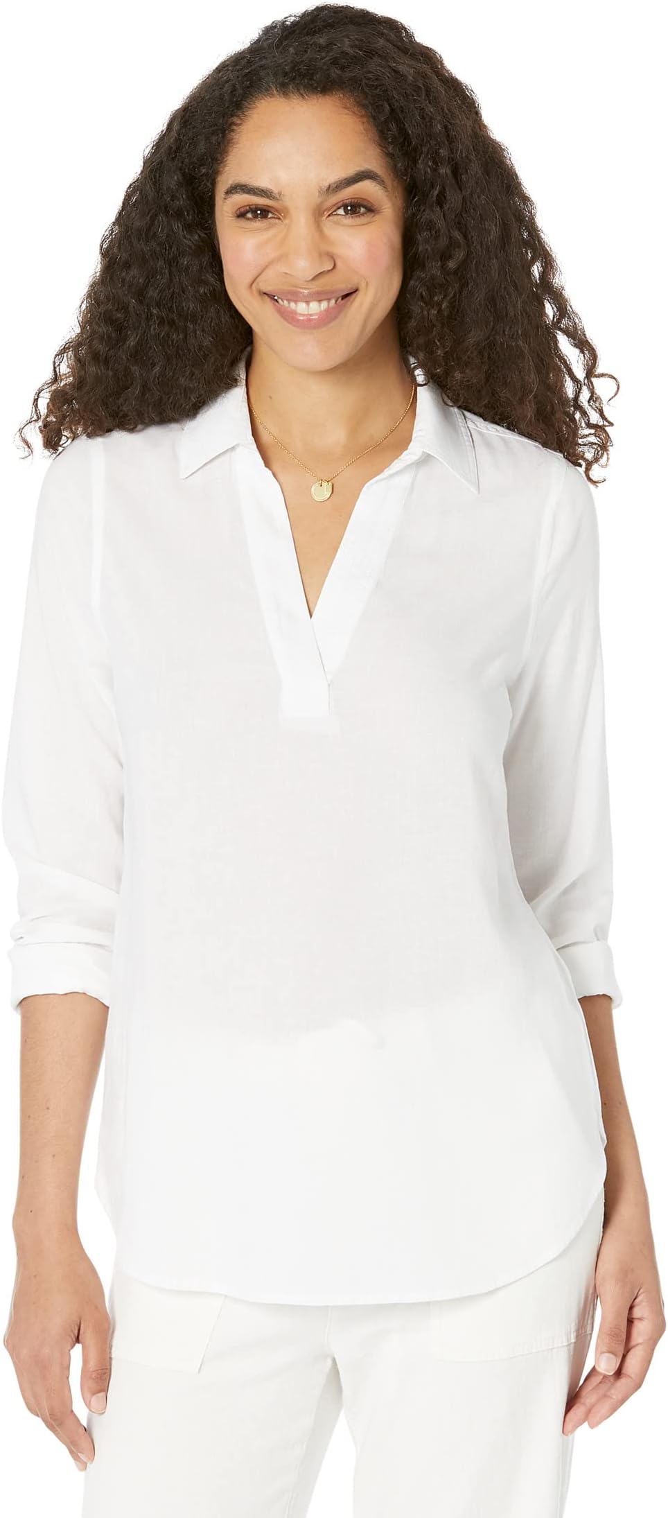 

Пуловер NYDJ Popover Tunic, цвет Optic White