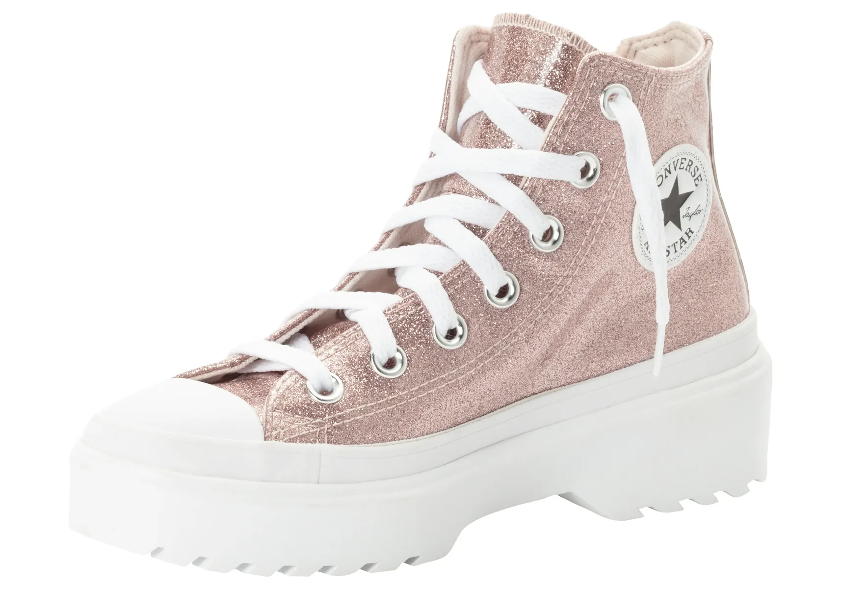 Кроссовки Converse "CHUCK TAYLOR ALL STAR LUGGED GLITTER", белый