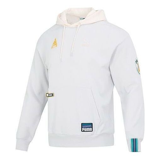 

Толстовка team badge team badge hoodie 'grey' Puma, серый