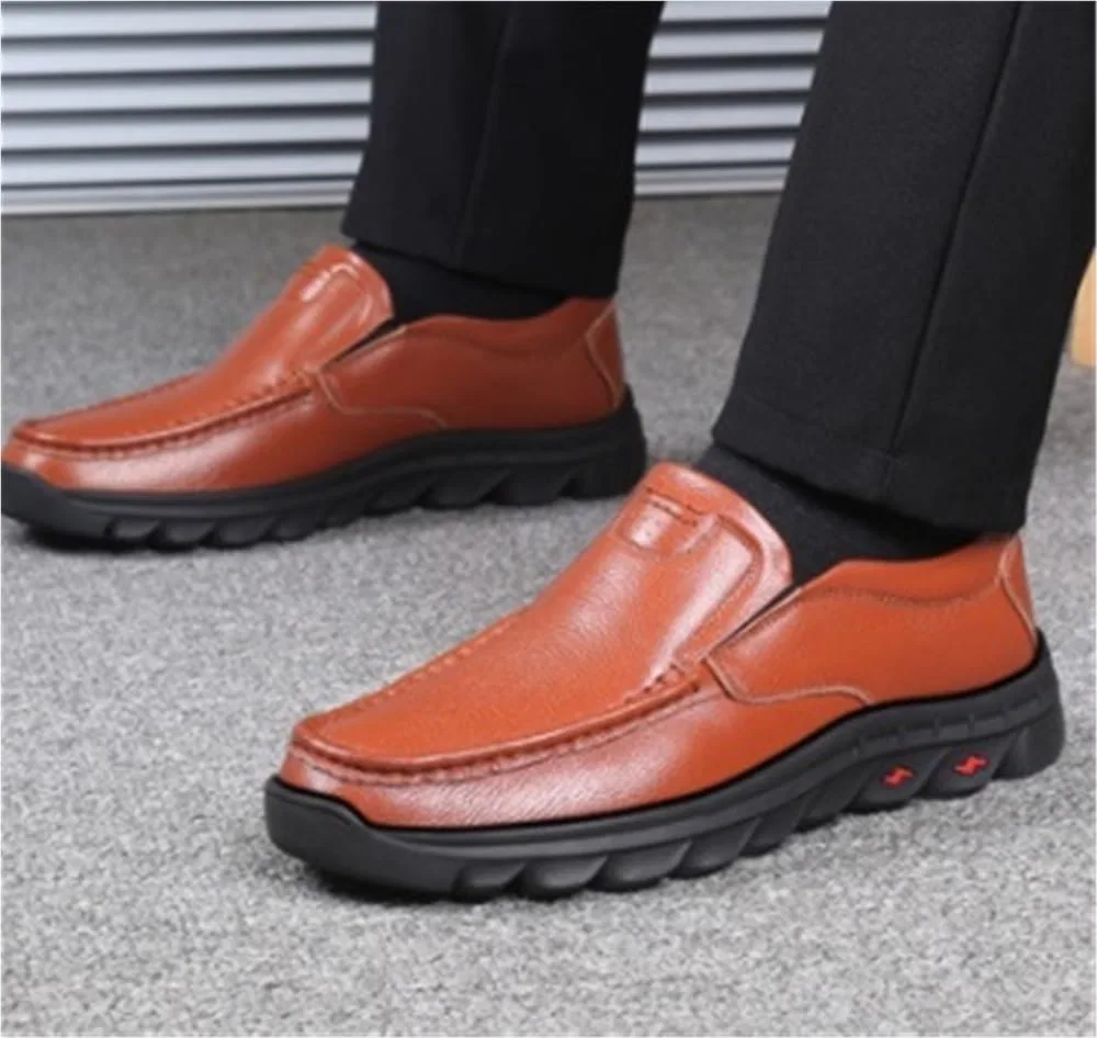Лоферы Leather Slip-On Loafers, коричневый DHFIRUFSHLO — фото 3