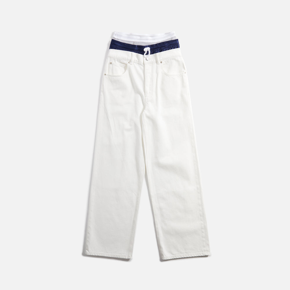 

Брюки T by Alexander Wang Pre-Styled Tri-Layer 5 Pocket Jean, белый