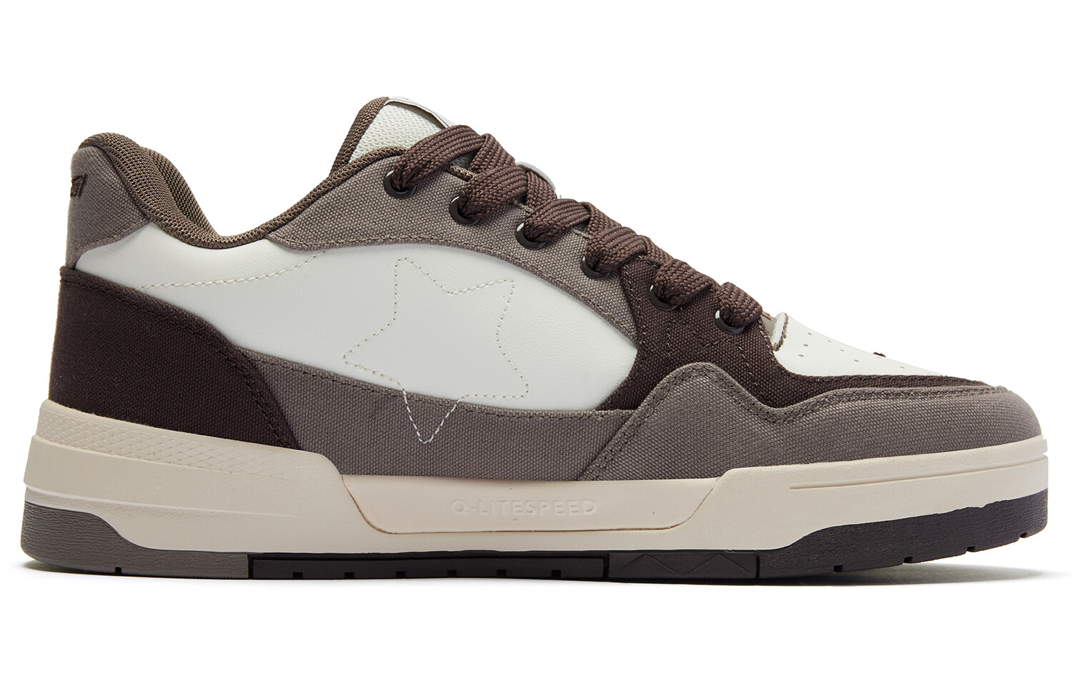 

Кроссовки QIAODAN Skateboarding Shoes Men Low-top Beige/Brown, коричневый