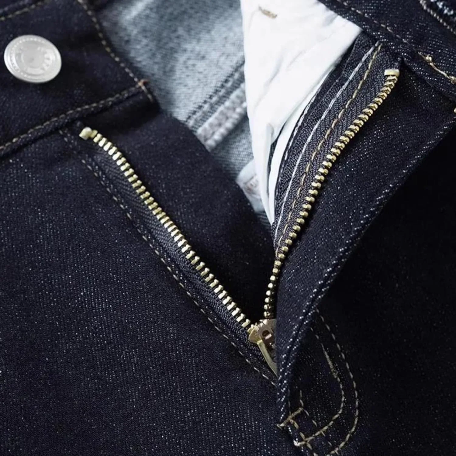 Женские джинсы Slim Fit - модные прямые брюки с высокой посадкой для весны и лета Generic, синий — фото 2