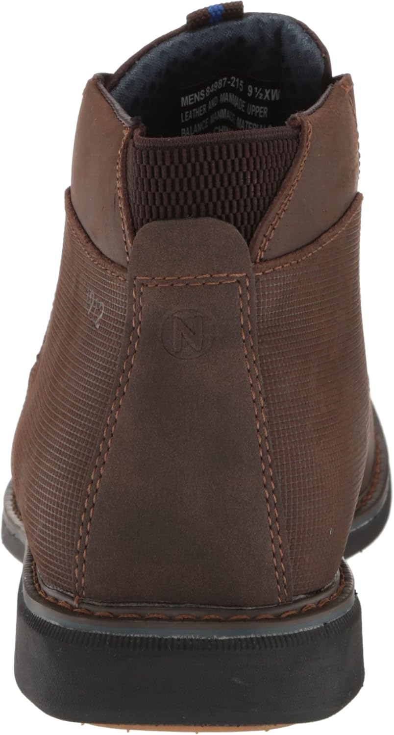 Мужские ботинки Nunn Bush Otto Plain Toe Chukka из легкой водоотталкивающей замши, коричневый — фото 3