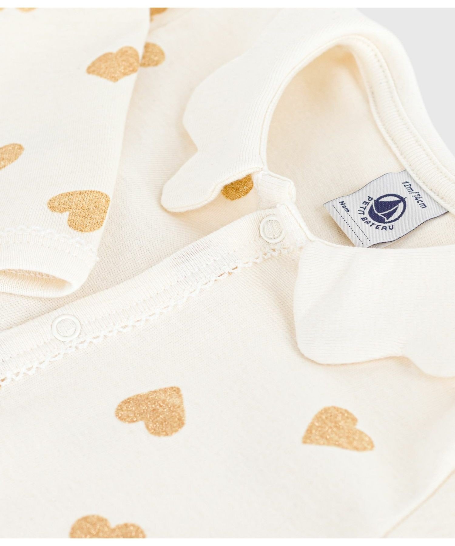 Комбинезон без штанин Petit Bateau, Off-white/Yellow — фото 3