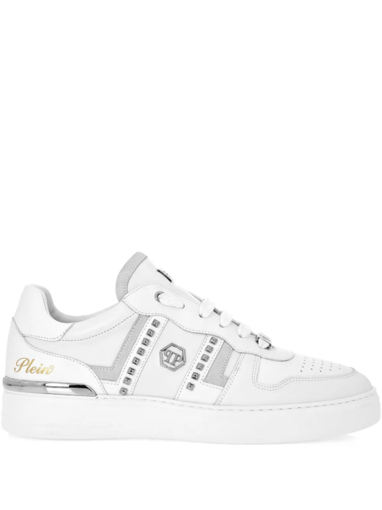 

Philipp Plein кеды с заклепками, белый