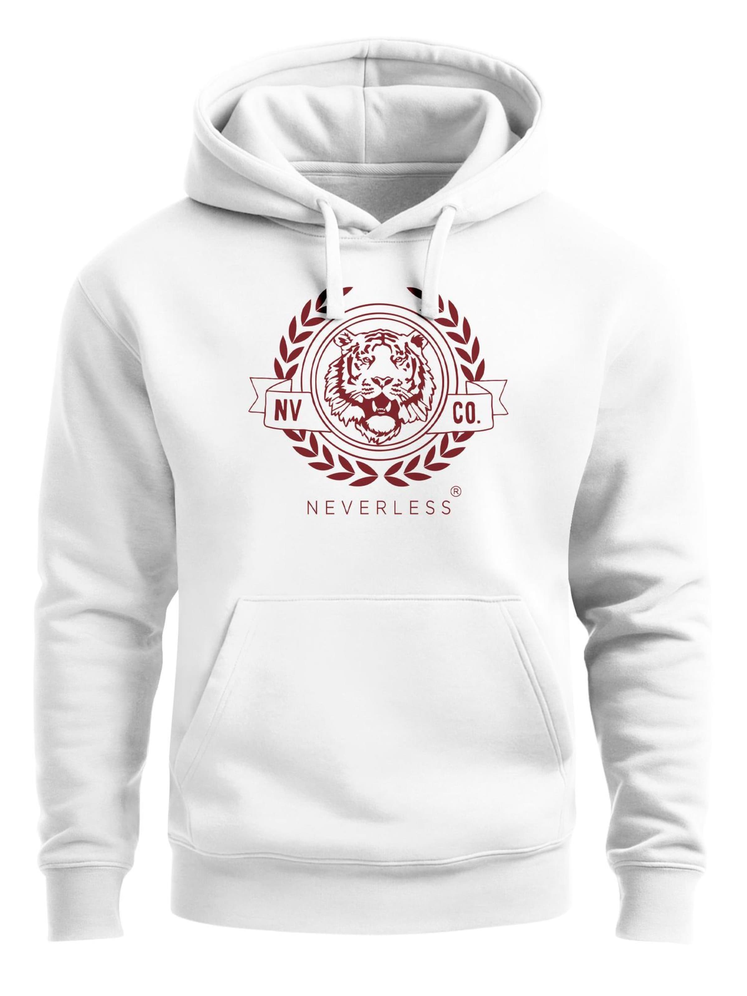 

Neverless Толстовка 'Academic Tiger' в белом цвете