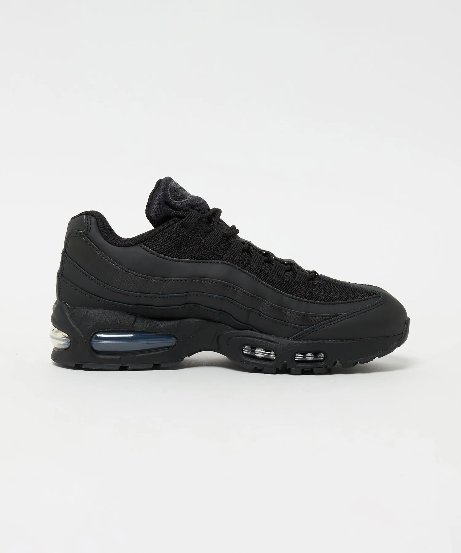 Мужские кроссовки с видимой амортизацией AIR MAX95 BIG BUBBLE NIKE черные — фото 4