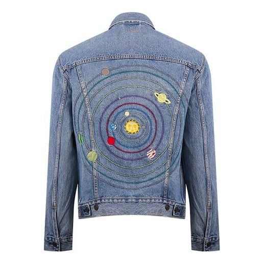 

Куртка Men's Levis Loose Printing Denim Jacket Light Blue, синий