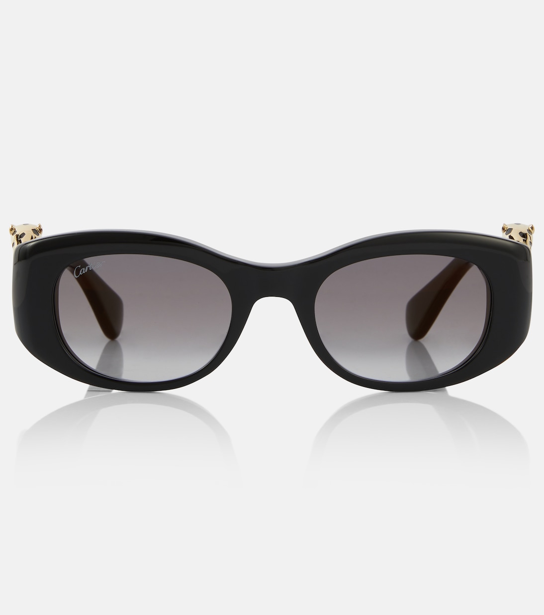 

Картье Пантер квадратные солнцезащитные очки Cartier Eyewear Collection, Black-Black-Grey
