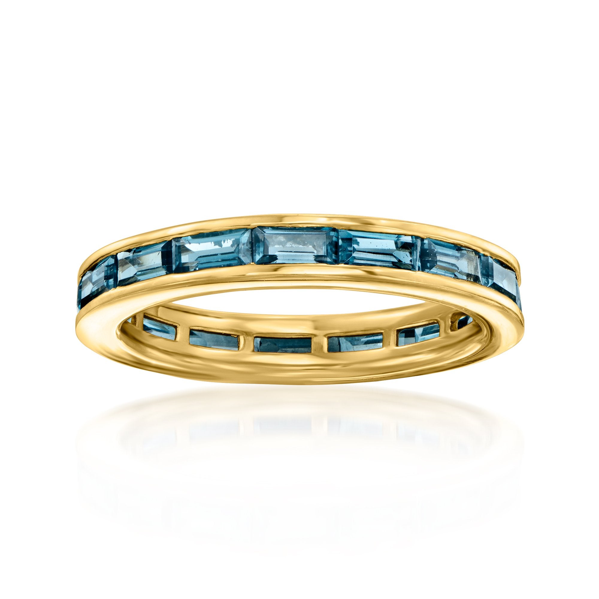 

Кольцо Ross-Simons London синий Topaz Eternity из 18-каратного золота с покрытием из стерлингового серебра Ross-Simons, синий