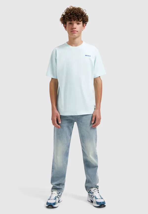 Футболка свободного кроя с круглым вырезом и принтом Ballin, Light Blue