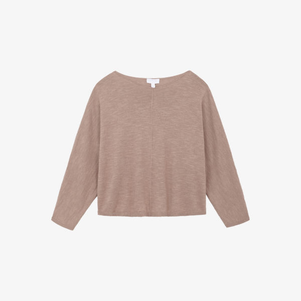 

Джемпер The White Company с V-образным вырезом, коричневый