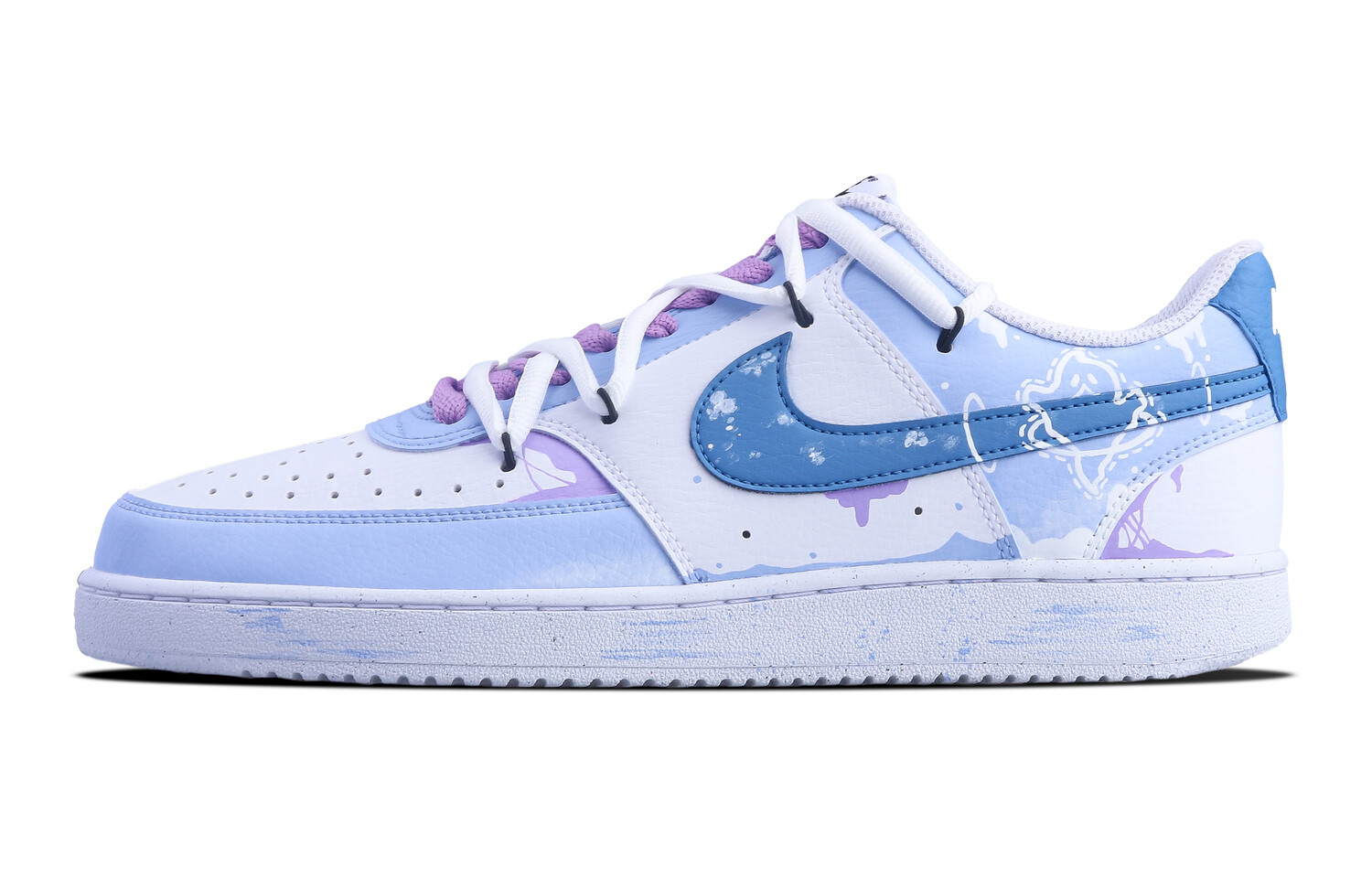 

Кроссовки Nike Court Vision 1 Skateboarding Shoes Women's Low-top Purple, фиолетовый