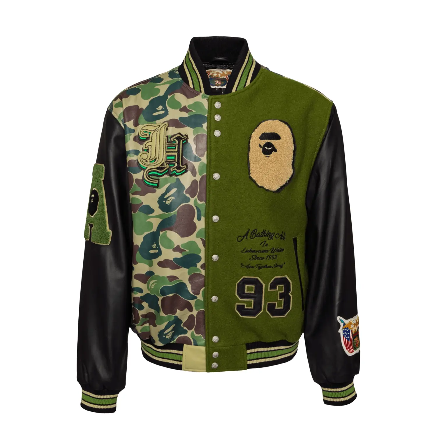 

A BATHING APE Куртка унисекс зеленый, Green