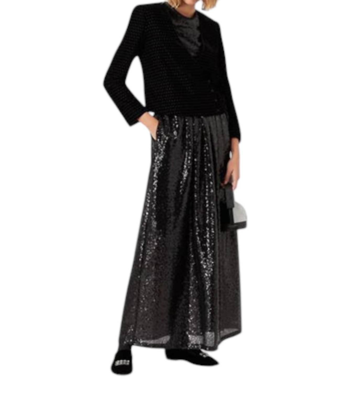 

Юбка с пайетками черного цвета BEULAHSTYLE