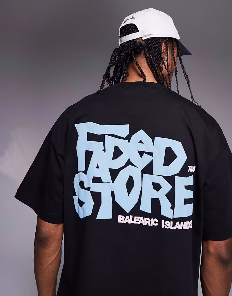 

Футболка Faded Store Balaric с принтом логотипа на спине черного цвета