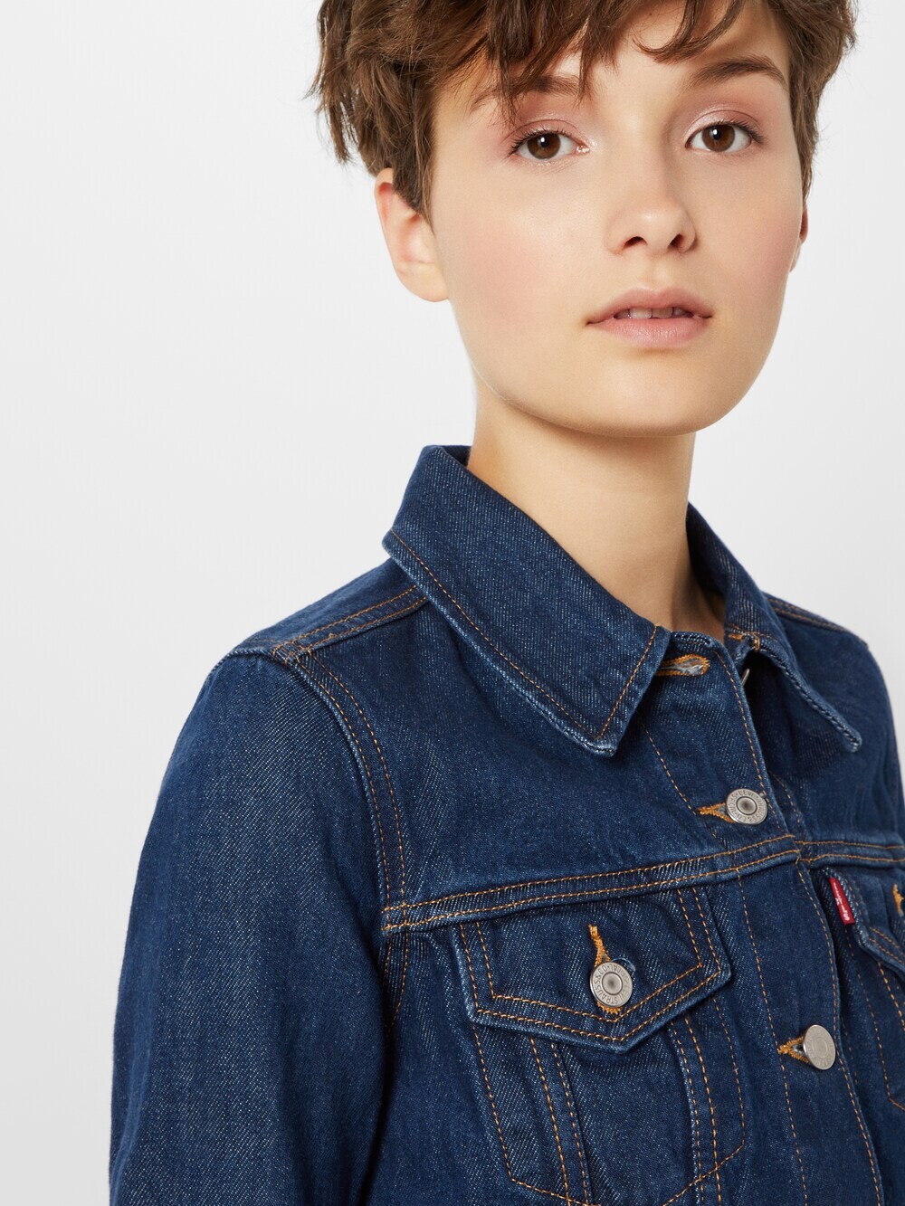 Межсезонная куртка LEVIS ORIGINAL TRUCKER DARK INDIGO - FLAT FINISH, синий — фото 3