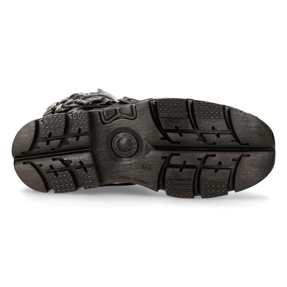 Новые ботинки New Rock Mid-Calf из черной кожи-391-S18 — фото 2