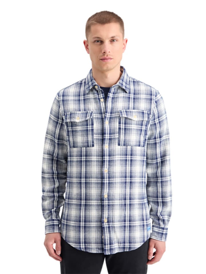 

Рубашка Scotch & Soda, темно-синий/белый