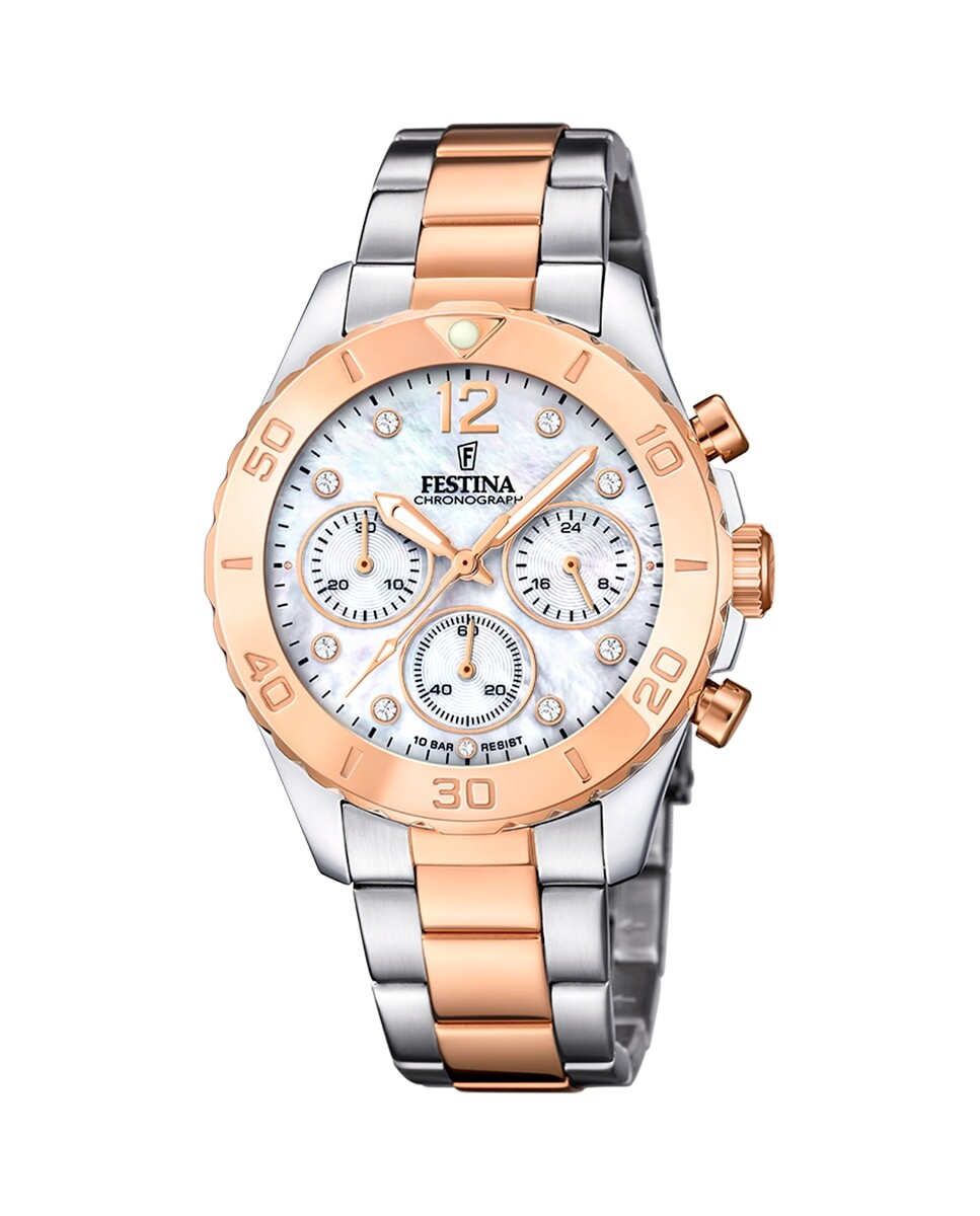 

Женские часы F20605/1 Boyfriend из розовой стали Festina, розовый