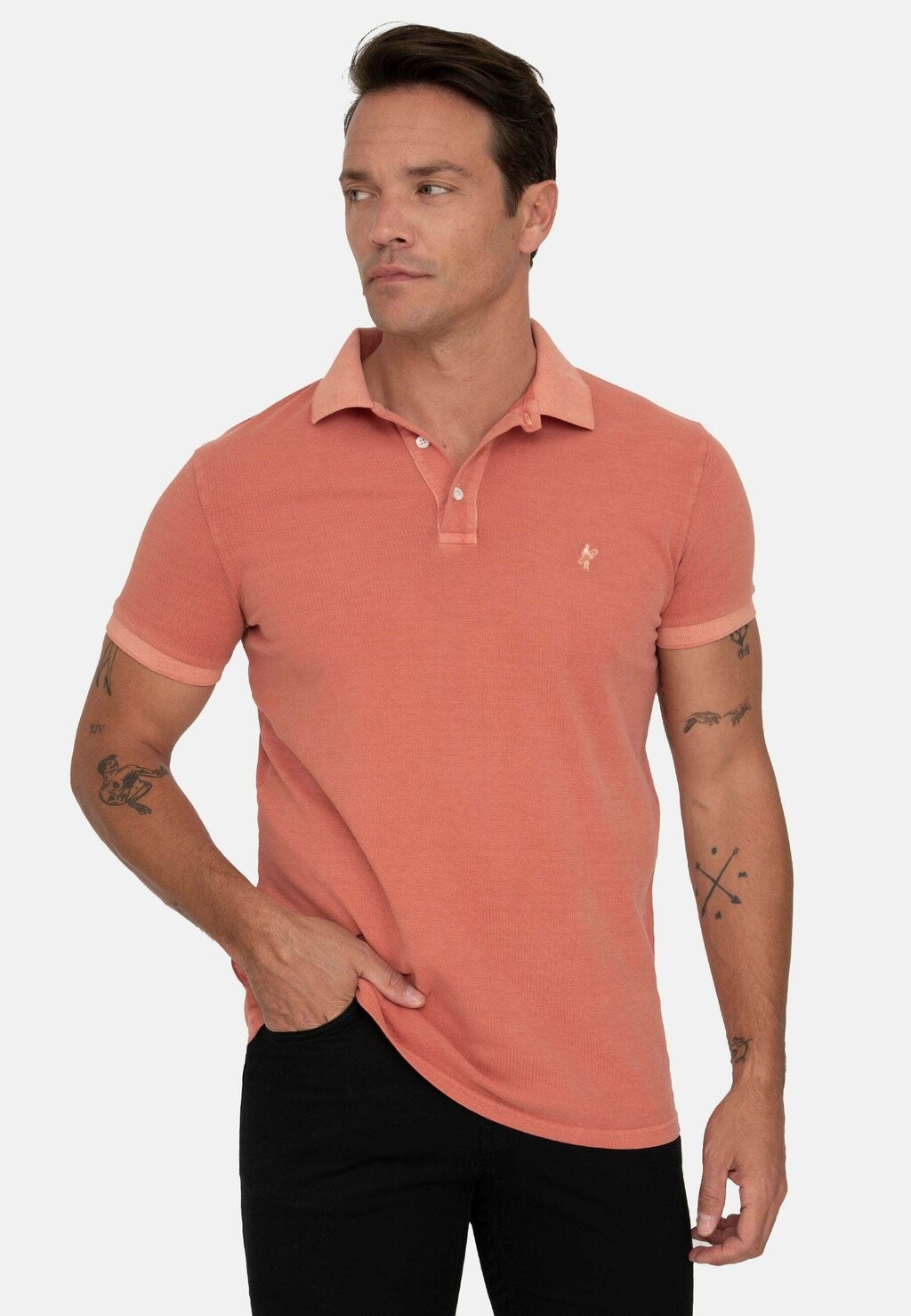 

Рубашка-поло Garment Dye Short Sleeve Jacey Quinn, цвет terra cotta