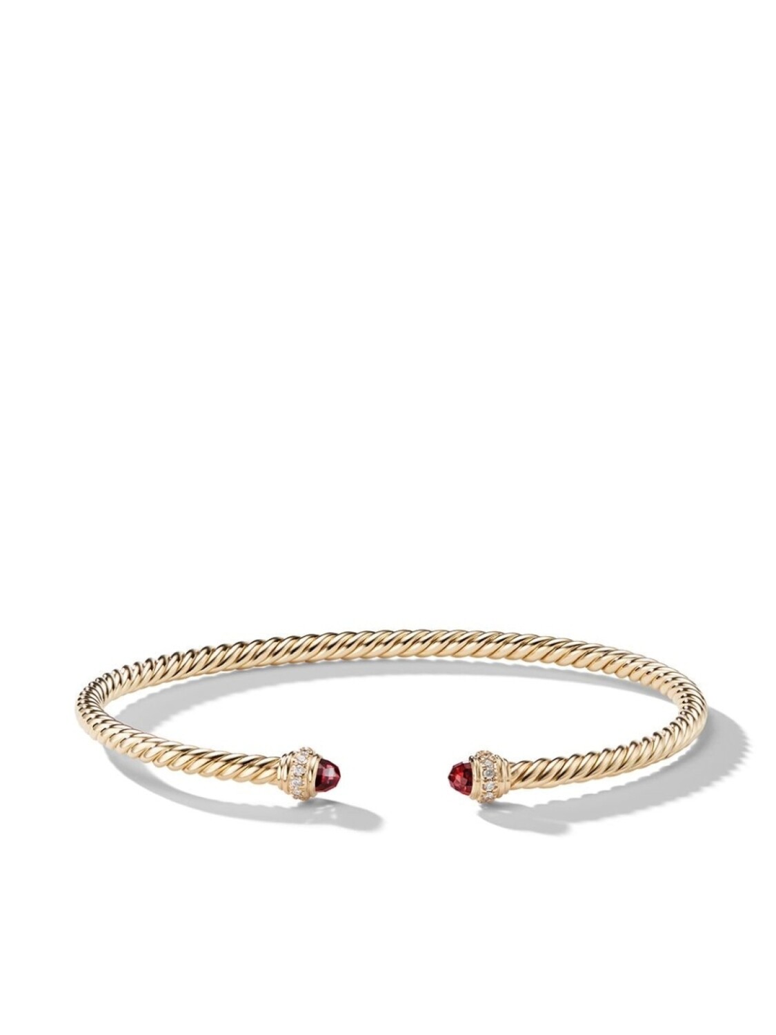 

Браслет Cablespira из желтого золота с бриллиантами и гранатом David Yurman, золотой
