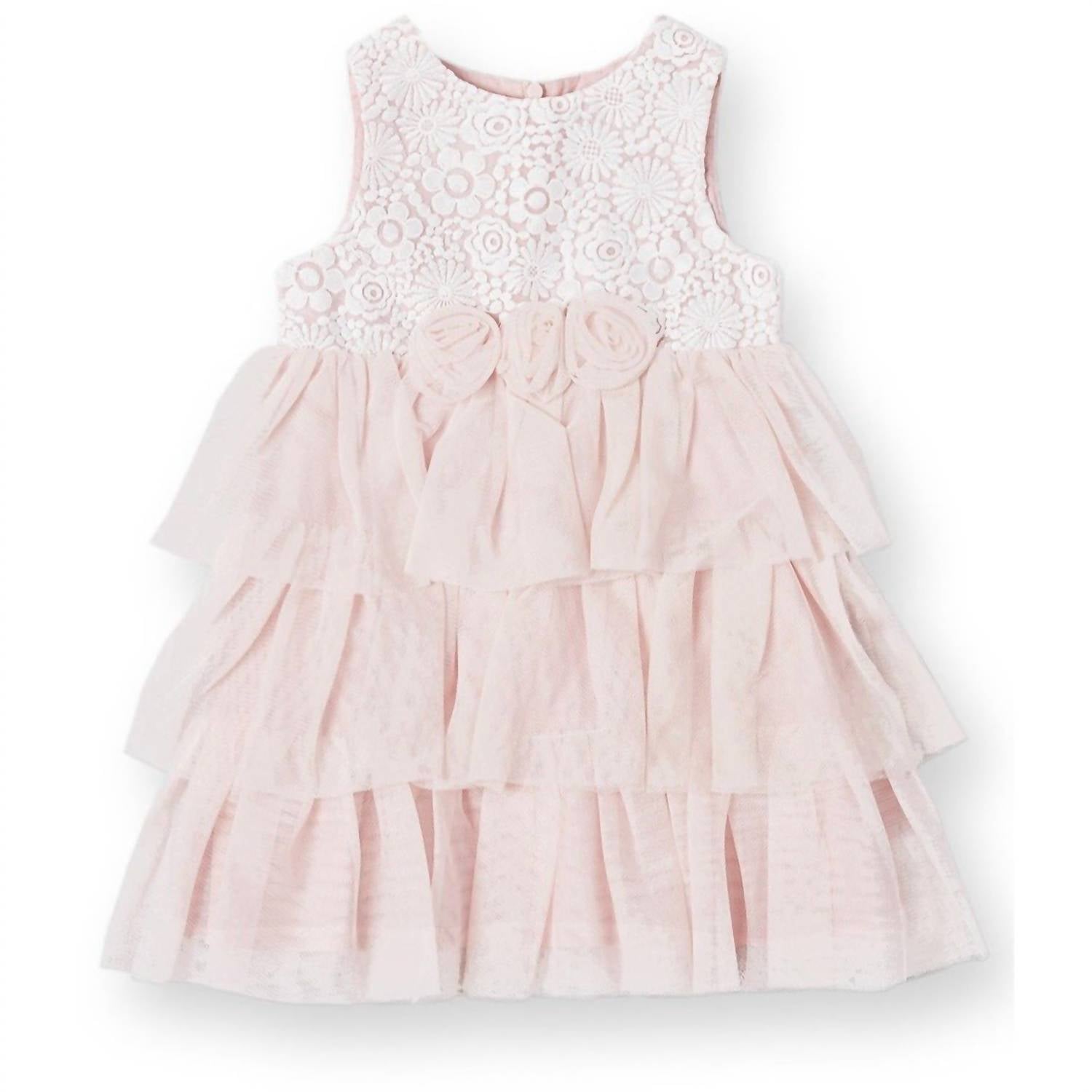 

Платье для девочек из тюля и кружева в цвете Blush Petit Confection, красный
