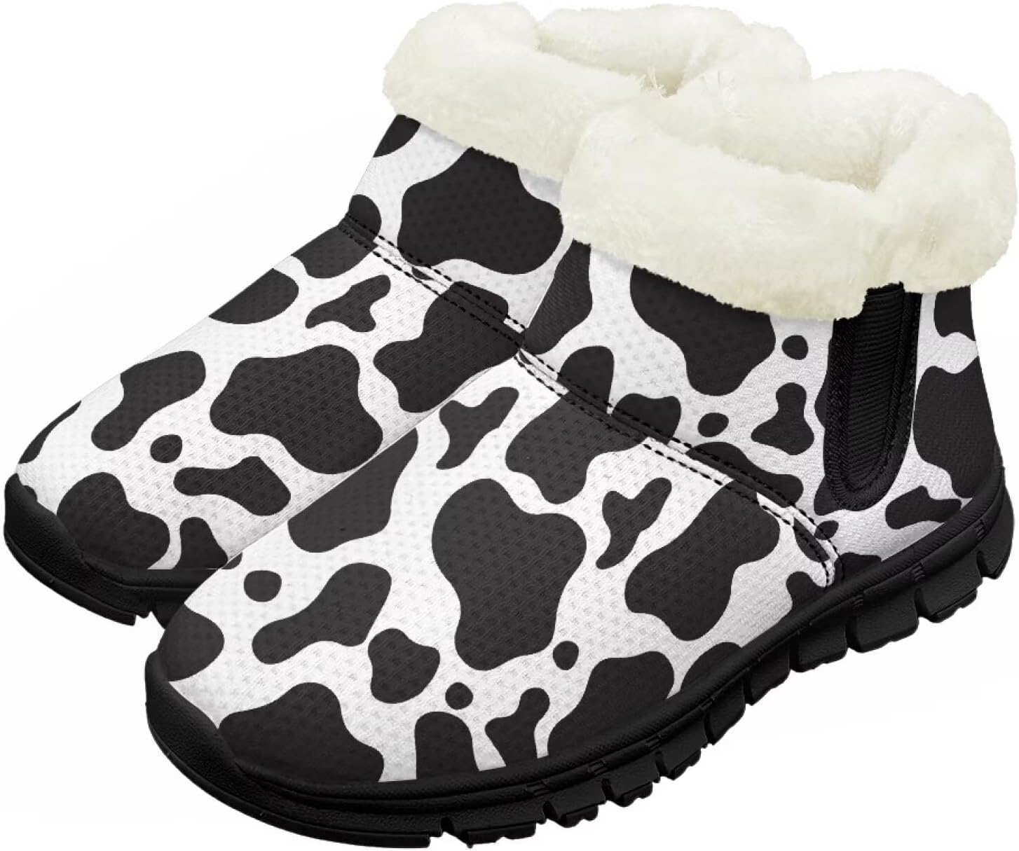 

Детские зимние сапоги теплые водонепроницаемые снежные сапожки с меховой подкладкой для мальчиков и девочек, малыш/маленький ребенок/старший ребенок Pzuqiu, Cow Print