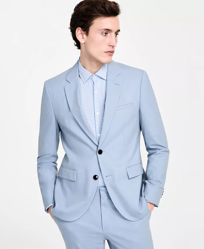 

Мужской пиджак современного кроя из шерстяной смеси Hugo Boss, синий
