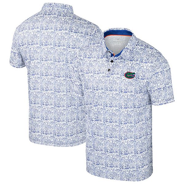 

Мужская поло royal/white florida gators big & tall allover Colosseum