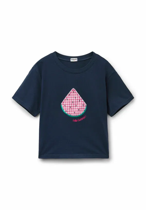 Футболка Tezenis Boxy patch print t-shirt, синий