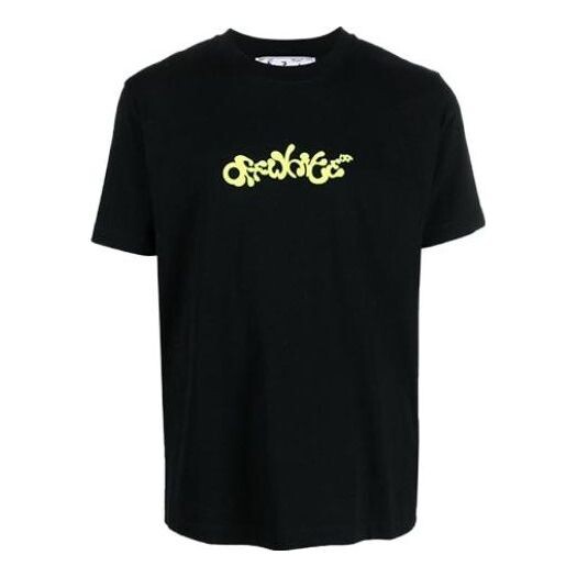 

Футболка opposite arrow slim short-sleeve tee 'black/lime' Off-White, черный