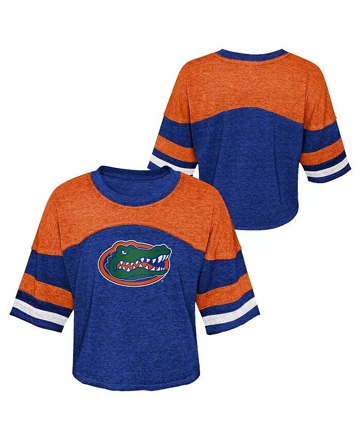 

Футболка с полосками из джерси Big Girls Royal Distressed Florida Gators Sunday Friday Outerstuff