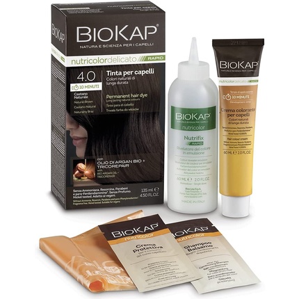 

Краска для волос Bios Line Biokap Nutricolor Delicate 4.0 Натуральный Коричневый