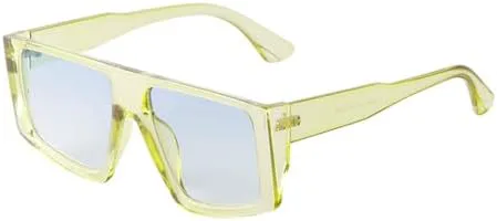 

Солнцезащитные очки 2027 года в красном цвете с плоской верхней частью, для женщин и мужчин, прозрачная зеленая оправа, размер C2, один размер MTZJH, One Color