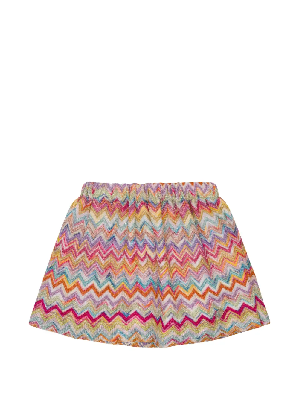 Юбка с зигзагообразным узором Missoni Kids, розовый