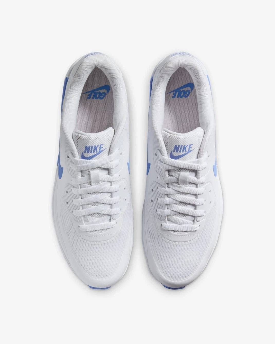 Мужские кроссовки Nike Air Max 90 G HV9305-100, белые с синим рисунком, модель DWA2755 — фото 4