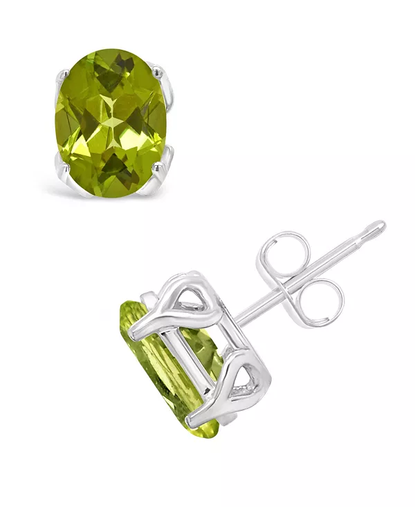 

Серьги-Гвоздики с драгоценными камнями из стерлингового серебра Macy'S, peridot