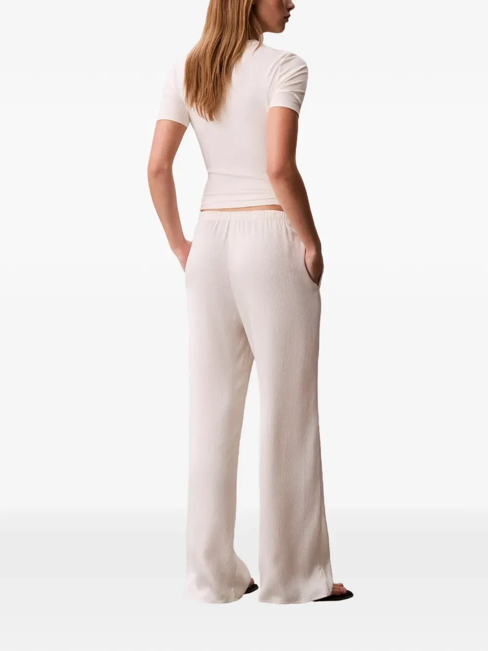 Атласные брюки Calvin Klein, белый — фото 3