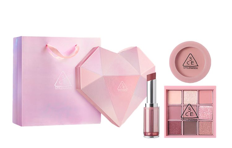 

Тюбик теней для век и румяна Soft Mist набор для макияжа легко растушевывается комплект из трех предметов для контуринга лица 3CE