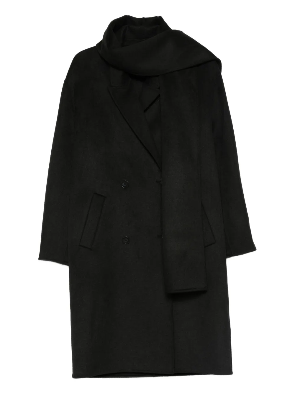 

Двубортное пальто с шарфом Liu Jo, черный