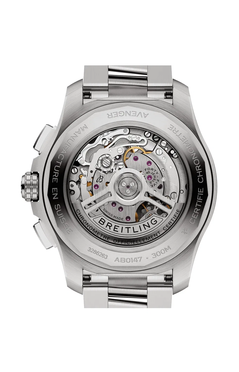 АВЕНДЖЕР B01 ХРОНОГРАФ 44 - AB0147101A1A1 BREITLING, серебряный — фото 2