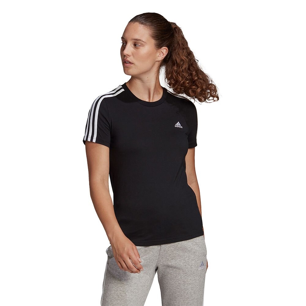 

Футболка adidas Sportswear Essentials Slim 3 Stripes, черный