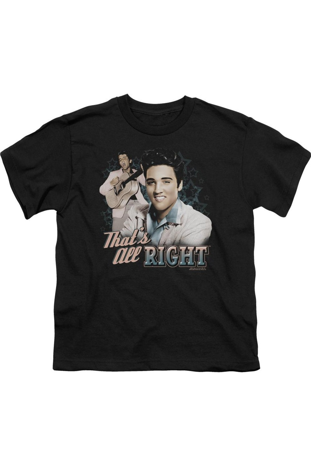 

Футболка с коротким рукавом для детей Elvis Presley "That's All Right" Gildan, черный