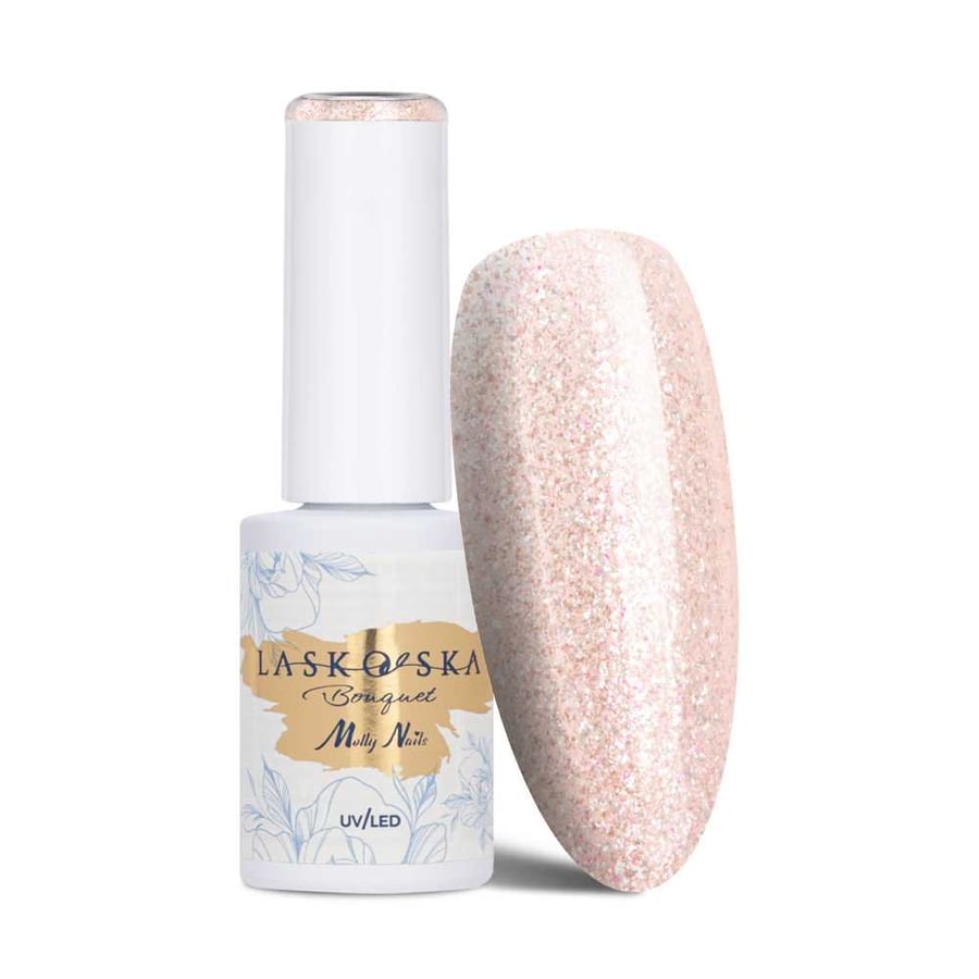 

Molly Nails Bouquet Sparkling Rose от Laskovska HEMA/Di-HEMA Free 7 г гибридного лака для ногтей