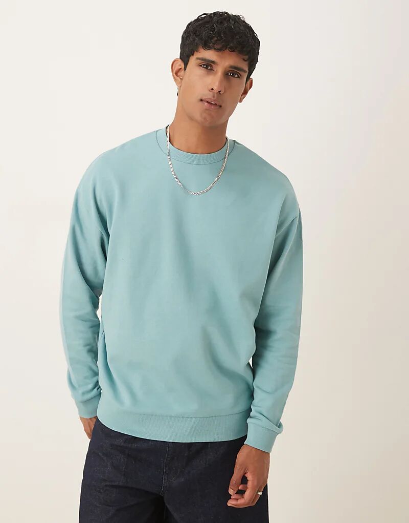 

Базовая толстовка стандартного кроя ASOS DESIGN синего цвета